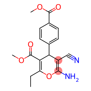 methyl 6-amino-5-cyano-2-ethyl-4-[4-(methoxycarbonyl)phenyl]-4H-pyran-3-carboxylate