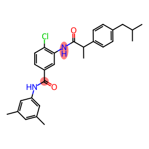 4-chloro-N-(3,5-dimethylphenyl)-3-{[2-(4-isobutylphenyl)propanoyl]amino}benzamide