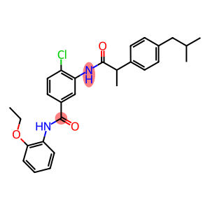 4-chloro-N-(2-ethoxyphenyl)-3-{[2-(4-isobutylphenyl)propanoyl]amino}benzamide