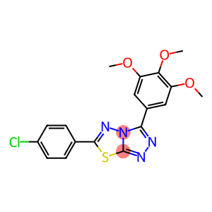 6-(4-chlorophenyl)-3-(3,4,5-trimethoxyphenyl)[1,2,4]triazolo[3,4-b][1,3,4]thiadiazole