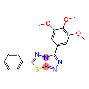 1,2,4-Triazolo[3,4-b][1,3,4]thiadiazole, 6-phenyl-3-(3,4,5-trimethoxyphenyl)-
