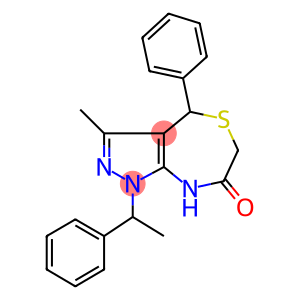 3-methyl-4-phenyl-1-(1-phenylethyl)-4,8-dihydro-1H-pyrazolo[3,4-e][1,4]thiazepin-7(6H)-one