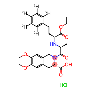 (3S)-2-[(2S)-2-[[(1S)-1-(ETHOXYCARBONYL)-3-PHENYLPROPYL]AMINO]-1-OXOPROPYL]-1,2,3,4-TETRAHYDRO-6,7-DIMETHOXY-3-ISOQUINOLINECARBOXYLIC ACID 盐酸盐