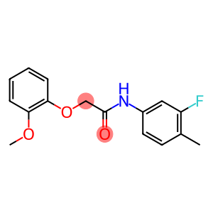 N-(3-fluoro-4-methylphenyl)-2-(2-methoxyphenoxy)acetamide