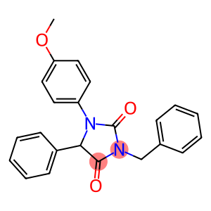 2,4-Imidazolidinedione, 1-(4-methoxyphenyl)-5-phenyl-3-(phenylmethyl)-