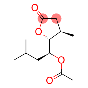2(3H)-Furanone, 5-[(1S)-1-(acetyloxy)-3-methylbutyl]dihydro-4-methyl-, (4R,5R)-