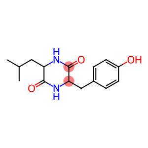 3-(4-hydroxybenzyl)-6-isobutylpiperazine-2,5-dione