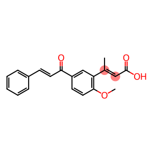 (E,E)-3-(2-Methoxy-5-(1-oxo-3-phenyl-2-propenyl)phenyl)-2-butenoic aci d