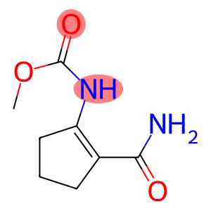 1-Cyclopentene-1-carbamic  acid,  2-carbamoyl-,  methyl  ester  (5CI)