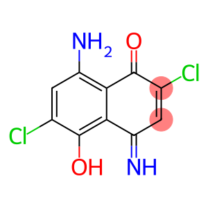 1,4-Naphthoquinone  imine,  8-amino-2,6-dichloro-5-hydroxy-  (5CI)