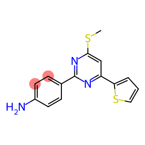 Benzenamine, 4-[4-(methylthio)-6-(2-thienyl)-2-pyrimidinyl]-