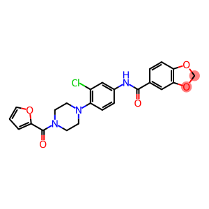 N-{3-chloro-4-[4-(2-furoyl)-1-piperazinyl]phenyl}-1,3-benzodioxole-5-carboxamide