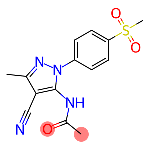 Acetamide, N-[4-cyano-3-methyl-1-[4-(methylsulfonyl)phenyl]-1H-pyrazol-5-yl]-