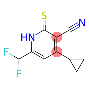 4-CYCLOPROPYL-6-DIFLUOROMETHYL-2-MERCAPTO-NICOTINONITRILE