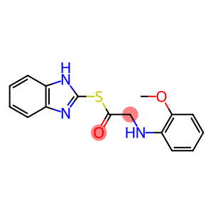 ((2-Methoxyphenyl)amino)ethanethioic acid S-1H-benzimidazol-2-yl ester