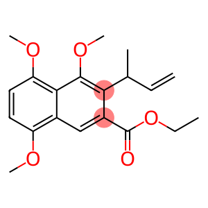 2-Naphthalenecarboxylic acid, 4,5,8-trimethoxy-3-(1-methyl-2-propen-1-yl)-, ethyl ester