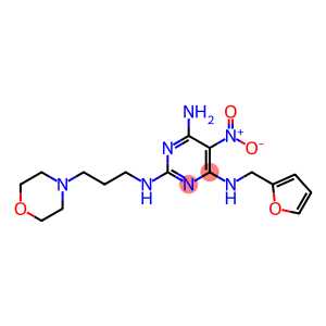 N~4~-(furan-2-ylmethyl)-N~2~-[3-(morpholin-4-yl)propyl]-5-nitropyrimidine-2,4,6-triamine