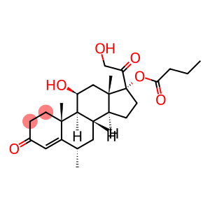 Pregn-4-ene-3,20-dione, 11,21-dihydroxy-6-methyl-17-(1-oxobutoxy)-, (6α,11β)- (9CI)