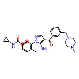 Benzamide, 3-[5-amino-4-[3-[(4-methyl-1-piperazinyl)methyl]benzoyl]-1H-pyrazol-1-yl]-N-cyclopropyl-4-methyl-