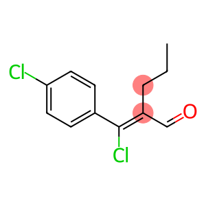 2-[chloro(4-chlorophenyl)methylene]valeraldehyde