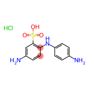 5-Amino-2-(4-aminoanilino)benzenesulfonic acid monohydrochloride