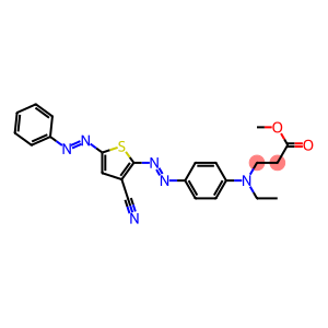 3-[Ethyl[4-(3-cyano-5-phenylazo-2-thienylazo)phenyl]amino]propionic acid methyl ester