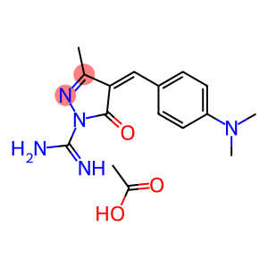 4-[[4-(dimethylamino)phenyl]methylene]-4,5-dihydro-3-methyl-5-oxo-1H-pyrazole-1-carboxamidine monoacetate