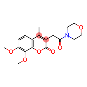 7,8-dimethoxy-4-methyl-3-[2-(4-morpholinyl)-2-oxoethyl]-2H-chromen-2-one