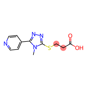 3-((4-Methyl-5-(pyridin-4-yl)-4H-1,2,4-triazol-3-yl)thio)propanoic acid