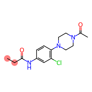 N-[4-(4-acetyl-1-piperazinyl)-3-chlorophenyl]propanamide