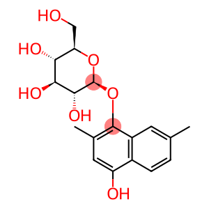 2,7-Dimethyl-1,4-dihydroxynaphthalene 1-O-glucoside