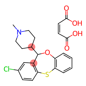 8-Chloro-6-(1-methyl-4-piperidyl)-6H-dibenz(b,e)-1,4-oxathiepin hydrog en maleate