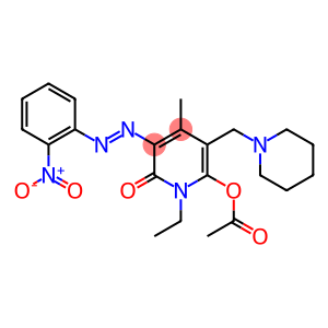 1-ethyl-6-hydroxy-4-methyl-3-[(o-nitrophenyl)azo]-5-(piperidinomethyl)pyridin-2(1H)-one monoacetate