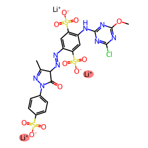 trilithium 2-[(4-chloro-6-methoxy-1,3,5-triazin-2-yl)amino]-5-[[4,5-dihydro-3-methyl-5-oxo-1-(4-sulphonatophenyl)-1H-pyrazol-4-yl]azo]benzene-1,4-disulphonate
