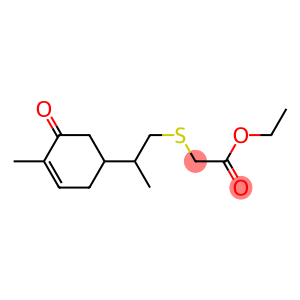 2-[[2-(4-Methyl-5-oxo-3-cyclohexen-1-yl)propyl]thio]acetic acid ethyl ester