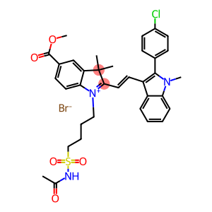 1-[4-[(acetylamino)sulphonyl]butyl]-2-[2-[2-(4-chlorophenyl)-1-methyl-1H-indol-3-yl]vinyl]-5-(methoxycarbonyl)-3,3-dimethyl-3H-indolium bromide