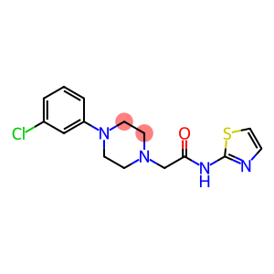 2-[4-(3-chlorophenyl)piperazin-1-yl]-N-(1,3-thiazol-2-yl)acetamide