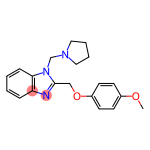 1H-Benzimidazole, 2-((4-methoxyphenoxy)methyl)-1-(1-pyrrolidinylmethyl )-