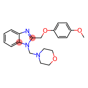 1H-Benzimidazole, 2-((4-methoxyphenoxy)methyl)-1-(4-morpholinylmethyl) -