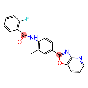 2-fluoro-N-(2-methyl-4-[1,3]oxazolo[4,5-b]pyridin-2-ylphenyl)benzamide