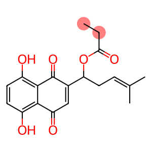 [1-(5,8-dihydroxy-1,4-dioxo-naphthalen-2-yl)-4-methyl-pent-3-enyl] pro panoate