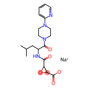 Oxiranecarboxylic acid, 3-(((3-methyl-1-((4-(2-pyridinyl)-1-piperaziny l)carbonyl)butyl)amino)carbonhyl)-, monosodium salt