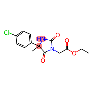 1-Imidazolidineaceticacid, 4-(4-chlorophenyl)-4-methyl-2,5-dioxo-, ethyl ester