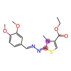 ethyl 2-[(3,4-dimethoxybenzylidene)hydrazono]-3-methyl-2,3-dihydro-1,3-thiazole-4-carboxylate