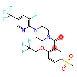 Methanone, [4-[3-fluoro-5-(trifluoromethyl)-2-pyridinyl]-1-piperazinyl][5-(methylsulfonyl)-2-[(1R)-2,2,2-trifluoro-1-methylethoxy]phenyl]-