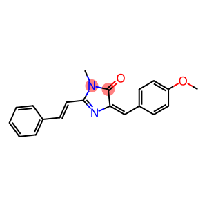 4H-Imidazol-4-one,  3,5-dihydro-5-[(4-methoxyphenyl)methylene]-3-methyl-2-(2-phenylethenyl)-,  (5E)-