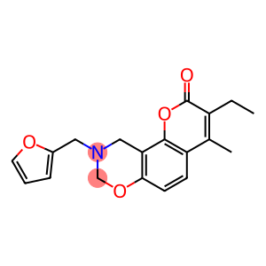 3-ethyl-9-(furan-2-ylmethyl)-4-methyl-8,10-dihydropyrano[2,3-f][1,3]benzoxazin-2-one