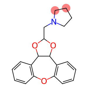 Pyrrolidine, 1-((3a,12b-dihydrodibenzo(b,f)-1,3-dioxolo(4,5-d)oxepin-2 -yl)methyl)-