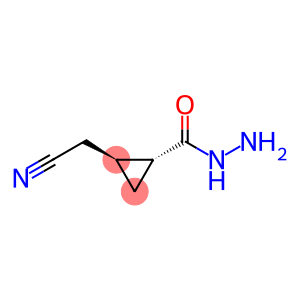 Cyclopropanecarboxylic acid, 2-(cyanomethyl)-, hydrazide, trans- (9CI)