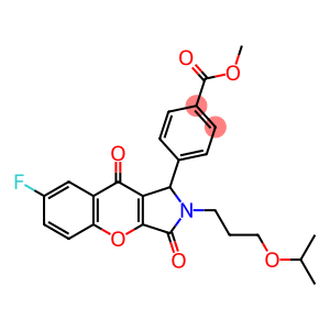 methyl 4-[7-fluoro-2-(3-isopropoxypropyl)-3,9-dioxo-1,2,3,9-tetrahydrochromeno[2,3-c]pyrrol-1-yl]benzoate